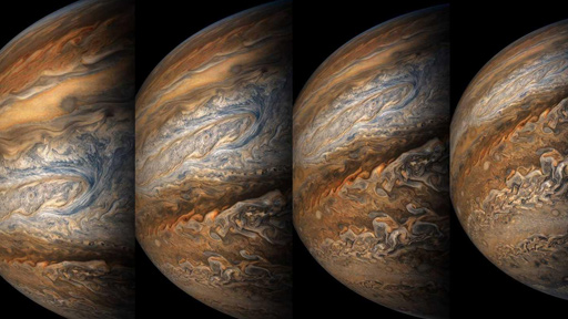 "لوحات فنية" على سطح المشتري