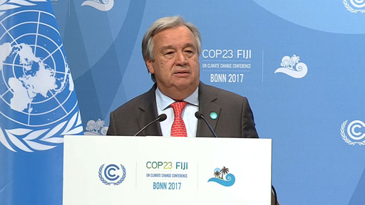 غوتيريش من بون: علينا أن نكف عن الرهان على مستقبل غير مستدام يعرض المجتمعات للخطر