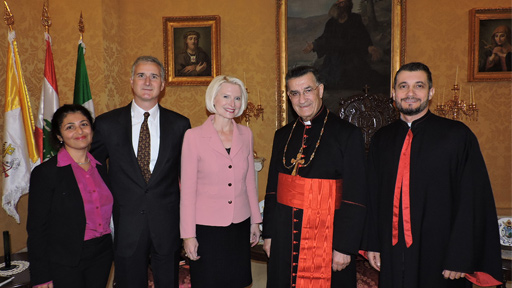 البطريرك الرّاعي يلتقي السّفيرة الأميركيّة لدى الكرسيّ الرّسوليّ في روما