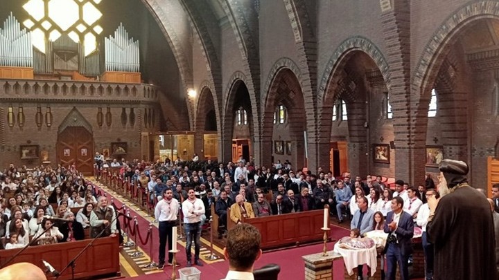 بابا الأقباط دشّن كنيسة في بلجيكا أيضًا