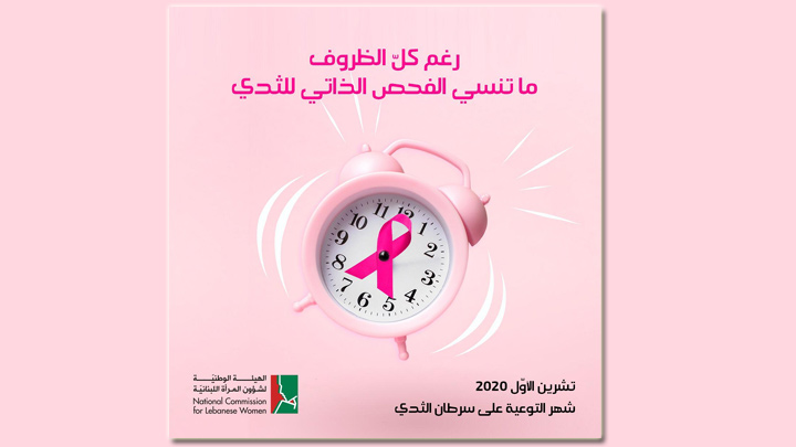 الهيئة الوطنية لشؤون المرأة اللبنانية أطلقت حملة توعوية على سرطان الثدي