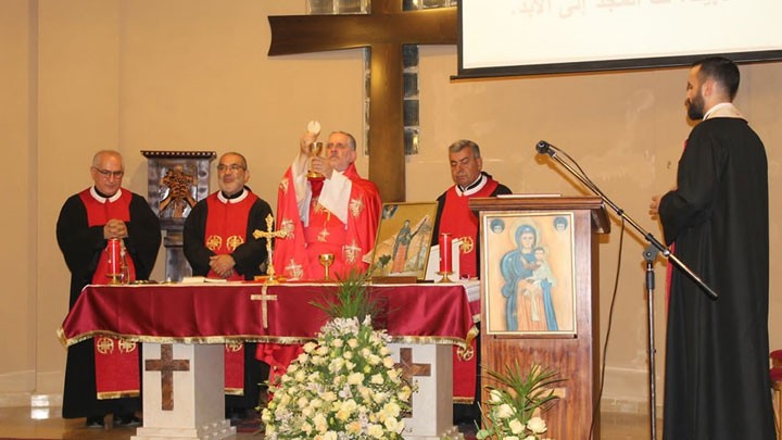 المطران عون ترأّس قدّاس عيد مارت تقلا في كنسيتها في بريج
