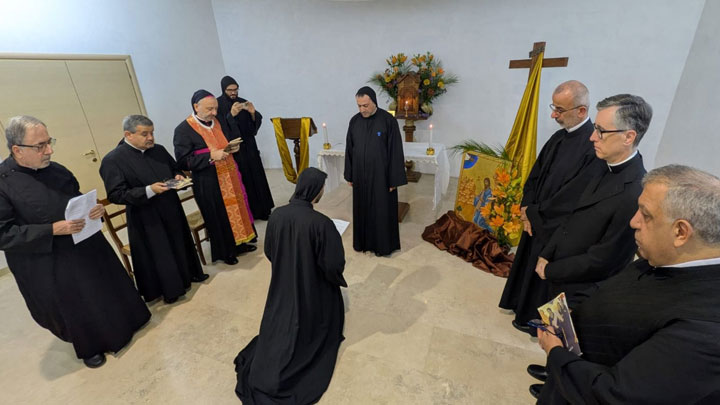 دير مار أشعيا- روما أحيا عيد شفيعه وشهد على تجديد نذور رهبانيّة