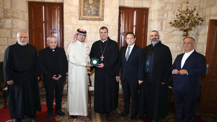 الأباتي إدمون رزق استقبل السّفير وليد البخاري في دير سيّدة اللّويزة