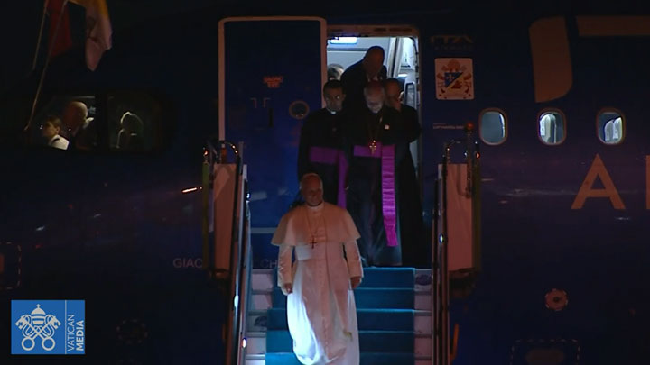 وصول البابا إلى إسطنبول