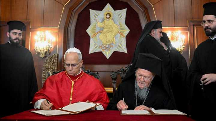 النّصّ الكامل للإعلان المشترك الّذي وقّعه البابا لاون والبطريرك برثلماوس