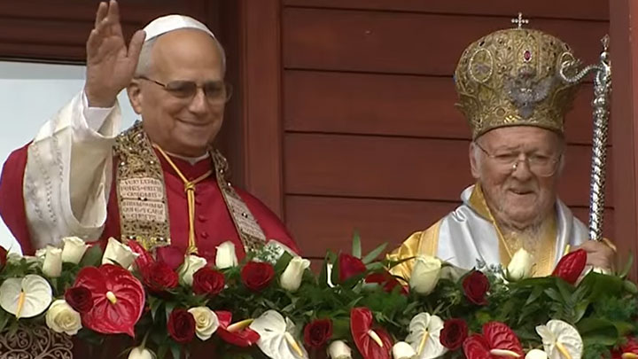 بركة مسكونيّة من البابا لاون الرّابع عشر والبطريرك برثلماوس الأوّل