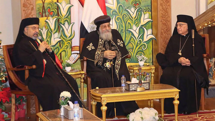 العبسي وإسحق يزوران البابا تواضروس الثّاني