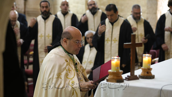 تجديد النّذور في الرّهبانيّة اللّبنانيّة المارونيّة في عيد أب الرّهبان