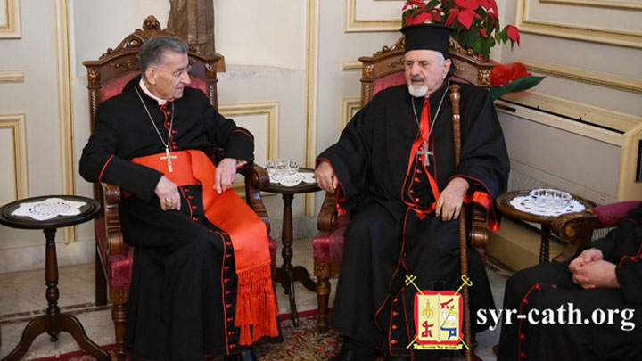 لقاء خاصّ جمع البطريركين يونان والرّاعي في بكركي