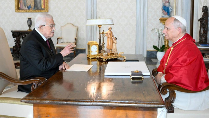 إتّصال هاتفيّ بين البابا والرّئيس الفلسطينيّ