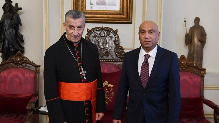 الرّاعي عرض الأوضاع الرّاهنة مع عدد من الزّوّار