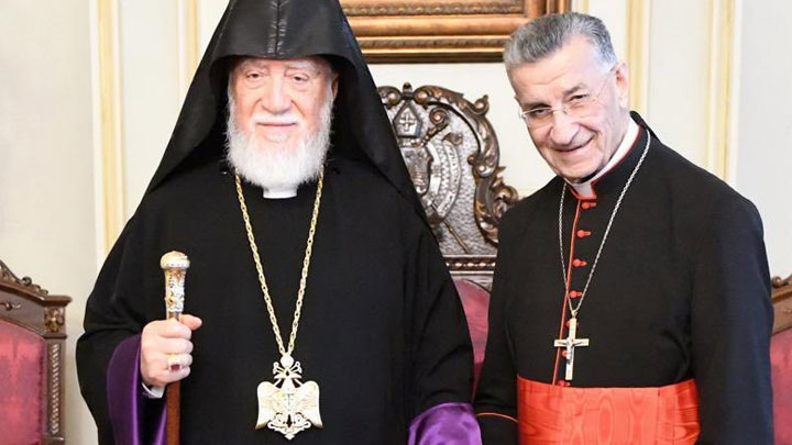 البطريرك آرام الأوّل زار بكركي تضامنًا مع الرّاعي
